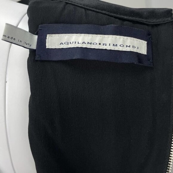 AQUILANO RIMONDI Silk Wool Blend Rear Zip Top Sz Small - Picture 6 of 6